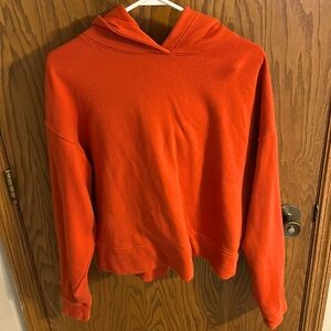 Women’s Large Tall Cropped hoodie hooded sweatshirt Old Navy orange